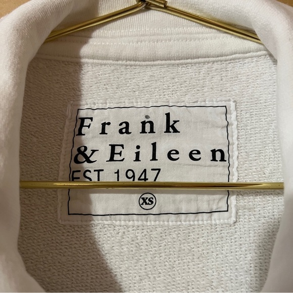 Frank & Eileen | Belfast Sweatshirt Peacoat Jacket Triple Fleece White Size XS - Picture 3 of 12